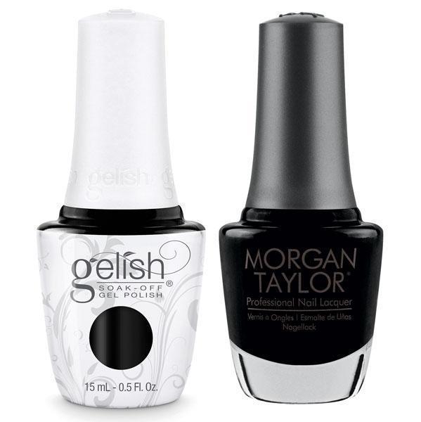 Harmony Gelish Black Shadow #1110830 + Morgan Taylor Little Black Dress #50060-Gel Nail Polish + Lacquer-Universal Nail Supplies