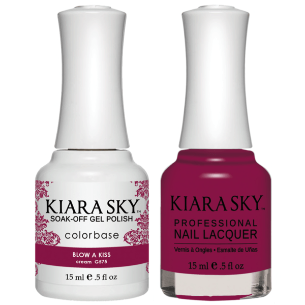Kiara Sky Gel + Matching Lacquer - Blow A Kiss #575-Gel Nail Polish-Universal Nail Supplies