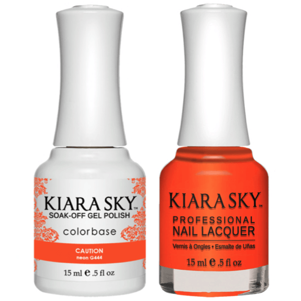 Kiara Sky Gel + Matching Lacquer - Caution #444-Gel Nail Polish-Universal Nail Supplies