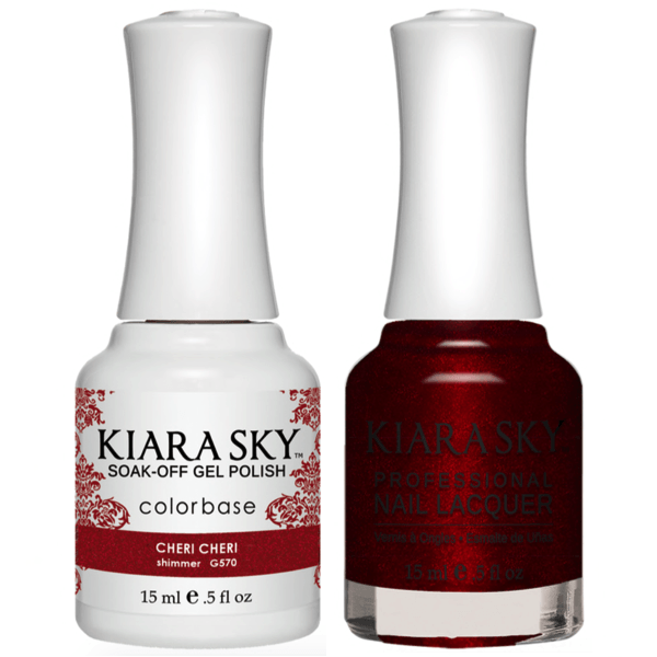 Kiara Sky Gel + Matching Lacquer - Cheri Cheri #570-Gel Nail Polish-Universal Nail Supplies