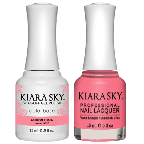 Kiara Sky Gel + Matching Lacquer - Cotton Kisses #537-Gel Nail Polish-Universal Nail Supplies