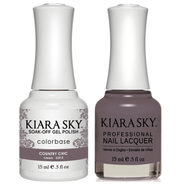 Kiara Sky Gel + Matching Lacquer - Country Chic #512-Gel Nail Polish-Universal Nail Supplies