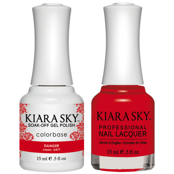 Kiara Sky Gel + Matching Lacquer - Danger #577-Gel Nail Polish-Universal Nail Supplies