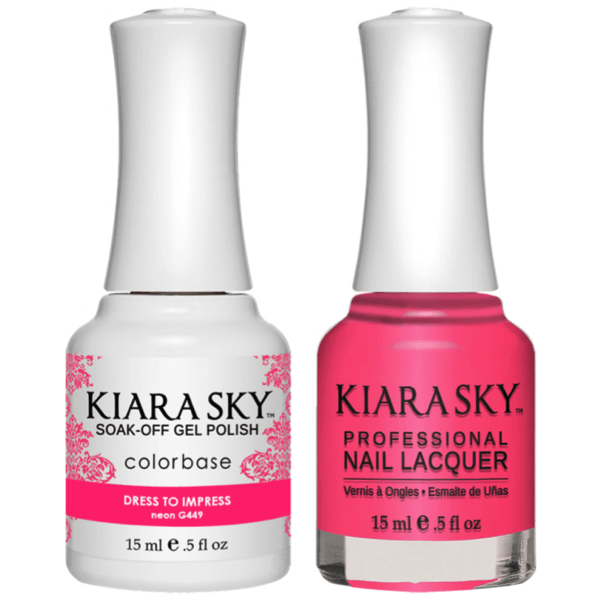 Kiara Sky Gel + Matching Lacquer - Dress To Impress #449-Gel Nail Polish-Universal Nail Supplies