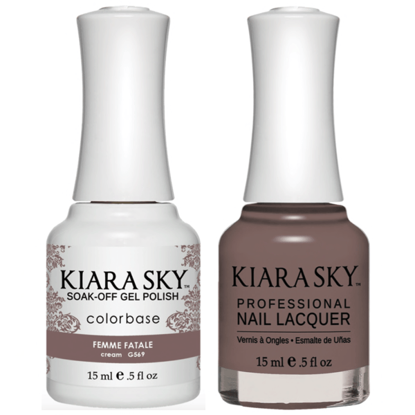 Kiara Sky Gel + Matching Lacquer - Femme Fatale #569-Gel Nail Polish-Universal Nail Supplies