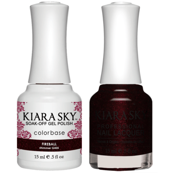 Kiara Sky Gel + Matching Lacquer - Fireball #426-Gel Nail Polish-Universal Nail Supplies