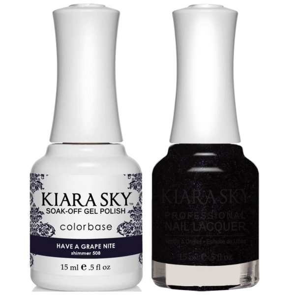 Kiara Sky Gel + Matching Lacquer - Have A Grape Nite #508-Gel Nail Polish-Universal Nail Supplies