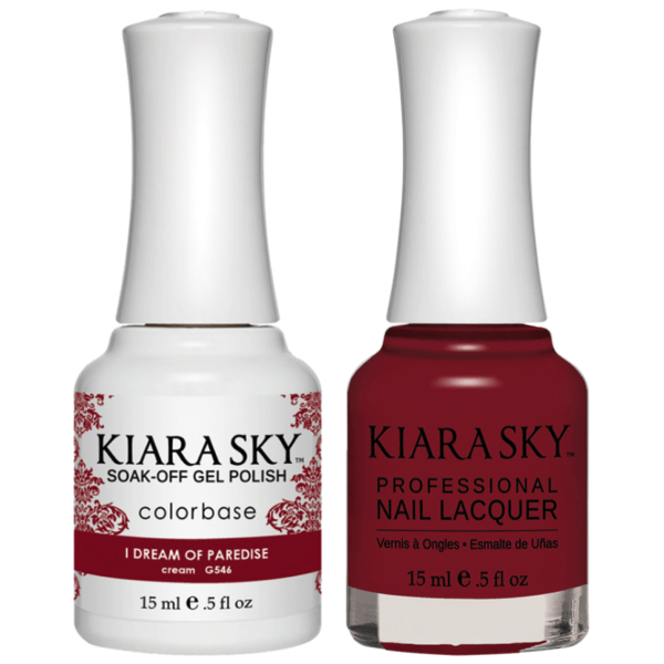 Kiara Sky Gel + Matching Lacquer - I Dream Of Paredise #546-Gel Nail Polish-Universal Nail Supplies