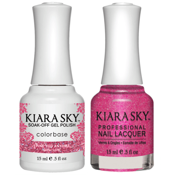 Kiara Sky Gel + Matching Lacquer - I Pink You Anytime #478-Gel Nail Polish-Universal Nail Supplies