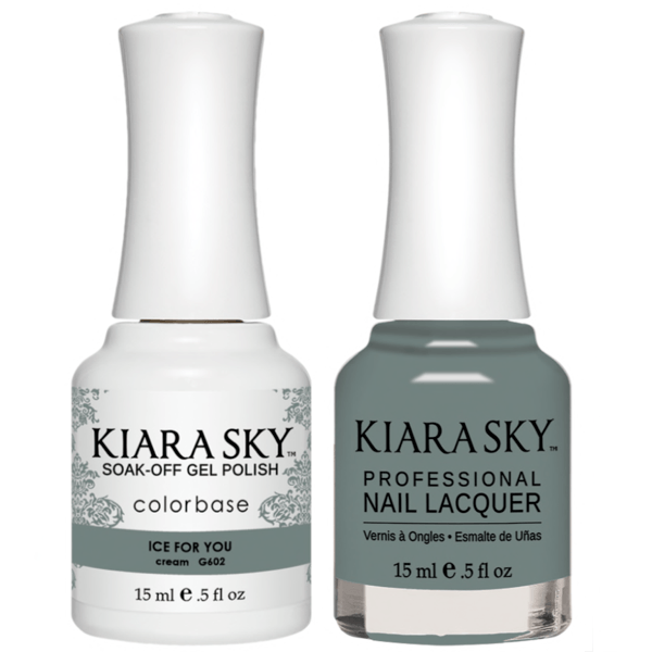 Kiara Sky Gel + Matching Lacquer - Ice For You #602-Gel Nail Polish-Universal Nail Supplies