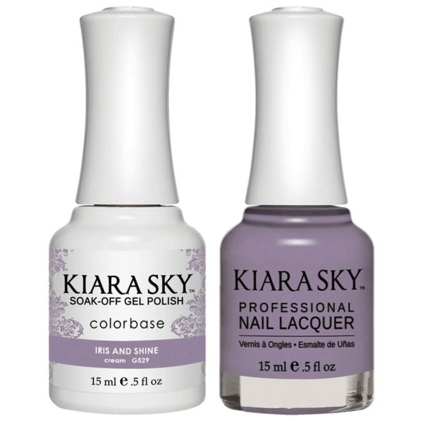 Kiara Sky Gel + Matching Lacquer - Iris And Shine #529-Gel Nail Polish-Universal Nail Supplies