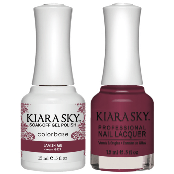 Kiara Sky Gel + Matching Lacquer - Lavish Me #527-Gel Nail Polish-Universal Nail Supplies