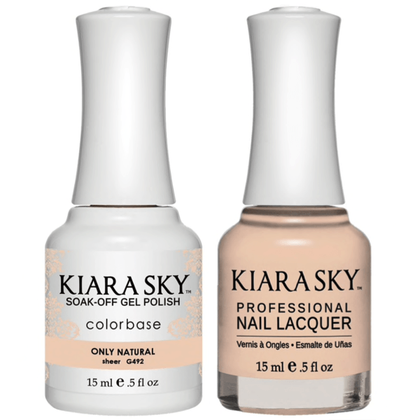 Kiara Sky Gel + Matching Lacquer - Only Natural #492-Gel Nail Polish-Universal Nail Supplies
