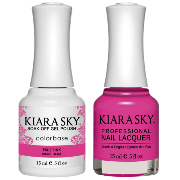 Kiara Sky Gel + Matching Lacquer - Pixie Pink #541-Gel Nail Polish-Universal Nail Supplies