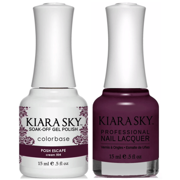 Kiara Sky Gel + Matching Lacquer - Posh Escape #504-Gel Nail Polish-Universal Nail Supplies