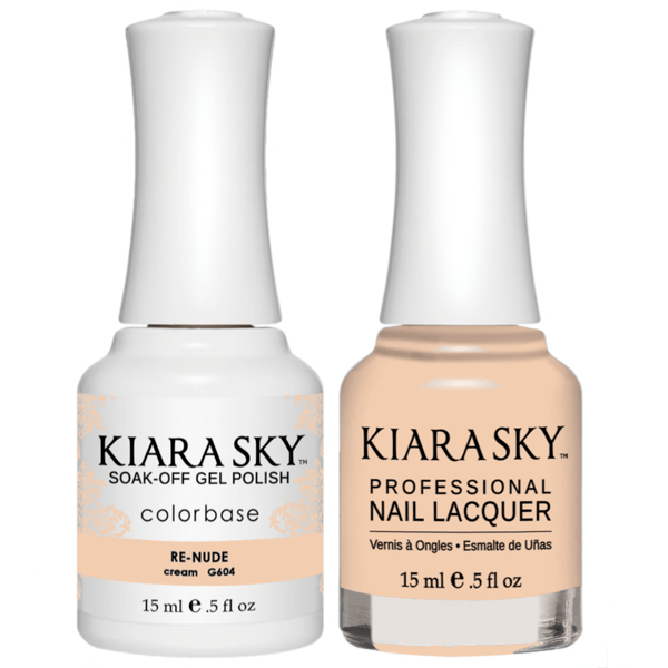 Kiara Sky Gel + Matching Lacquer - Re-Nude #604-Gel Nail Polish-Universal Nail Supplies