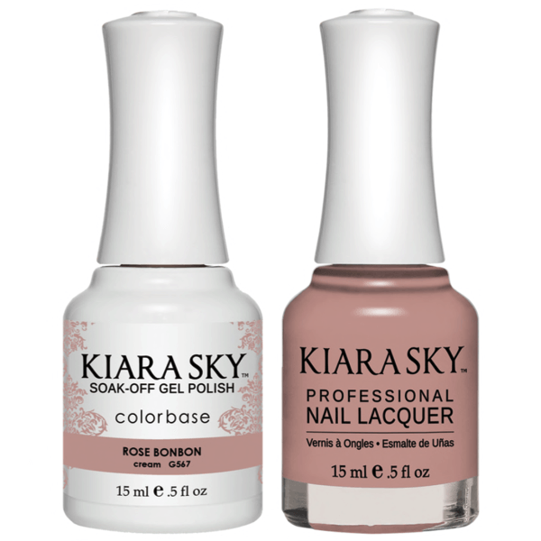 Kiara Sky Gel + Matching Lacquer - Rose Bonbon #567-Gel Nail Polish-Universal Nail Supplies