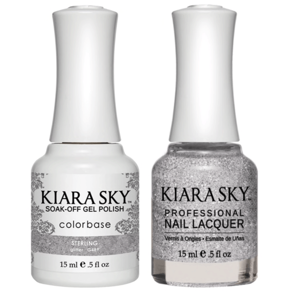 Kiara Sky Gel + Matching Lacquer - Sterling #489-Gel Nail Polish-Universal Nail Supplies