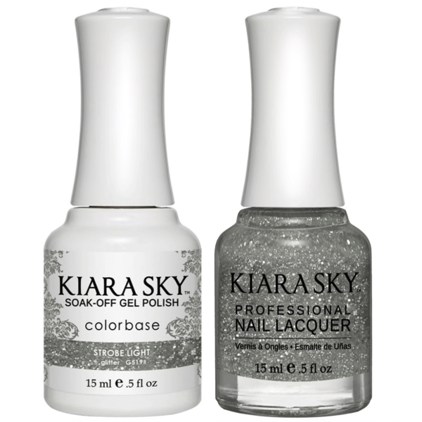 Kiara Sky Gel + Matching Lacquer - Strobe Light #519-Gel Nail Polish-Universal Nail Supplies