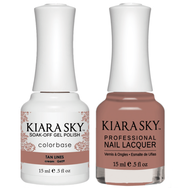 Kiara Sky Gel + Matching Lacquer - Tan Lines #609-Gel Nail Polish-Universal Nail Supplies