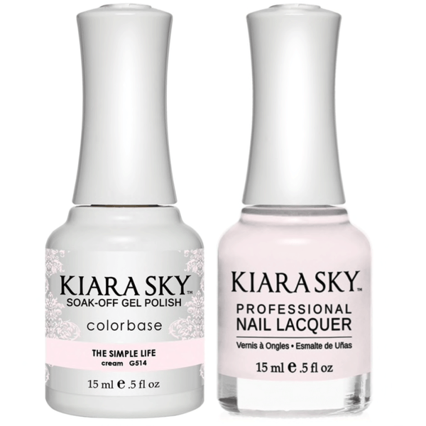 Kiara Sky Gel + Matching Lacquer - The Simple Life #514-Gel Nail Polish-Universal Nail Supplies