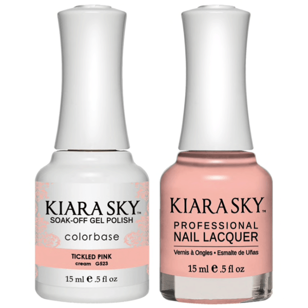 Kiara Sky Gel + Matching Lacquer - Tickled Pink #523-Gel Nail Polish-Universal Nail Supplies