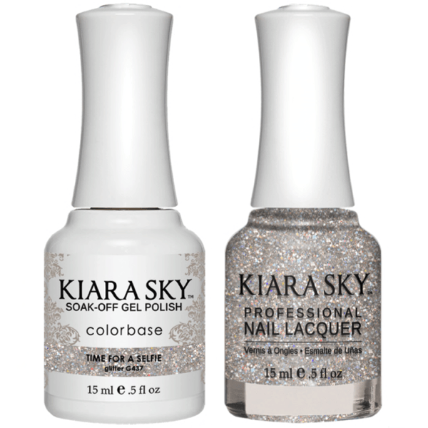 Kiara Sky Gel + Matching Lacquer - Time For A Selfie #437-Gel Nail Polish-Universal Nail Supplies