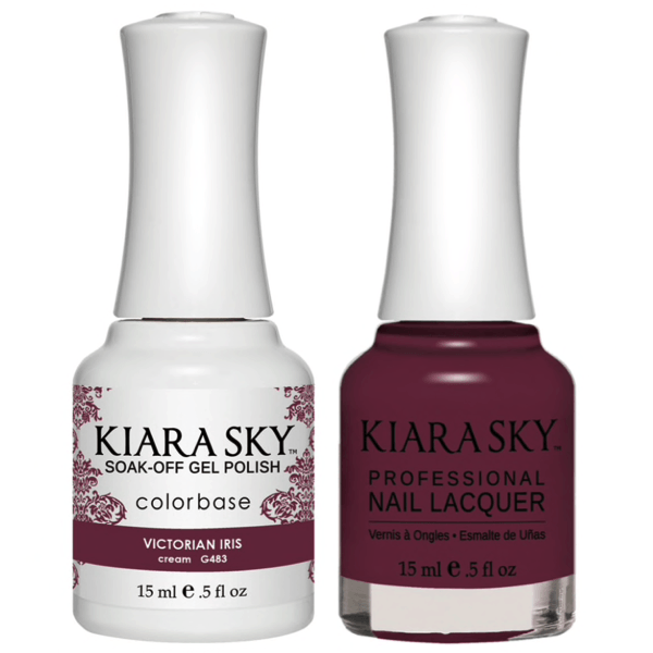 Kiara Sky Gel + Matching Lacquer - Victorian Iris #483-Gel Nail Polish-Universal Nail Supplies