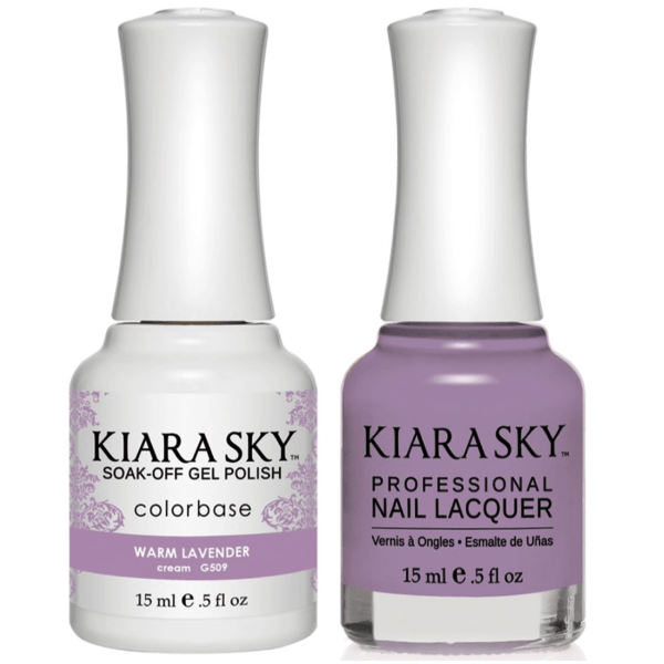 Kiara Sky Gel + Matching Lacquer - Warm Lavender #509-Gel Nail Polish-Universal Nail Supplies