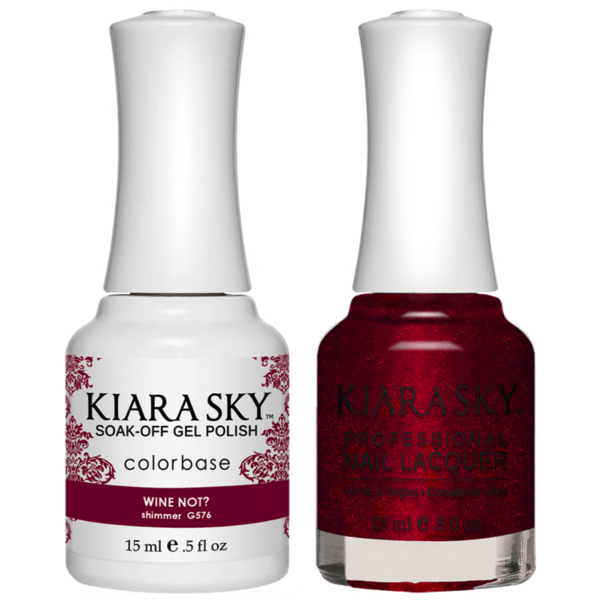 Kiara Sky Gel + Matching Lacquer - Wine Not? #576-Gel Nail Polish-Universal Nail Supplies