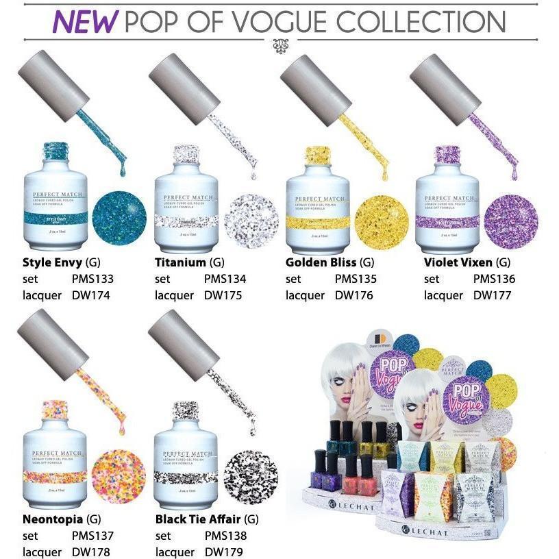 LeChat Perfect Match Gel + Matching Lacquer 2014 Pop Of Vogue Collection #133 - #138-Gel Nail Polish + Lacquer-Universal Nail Supplies