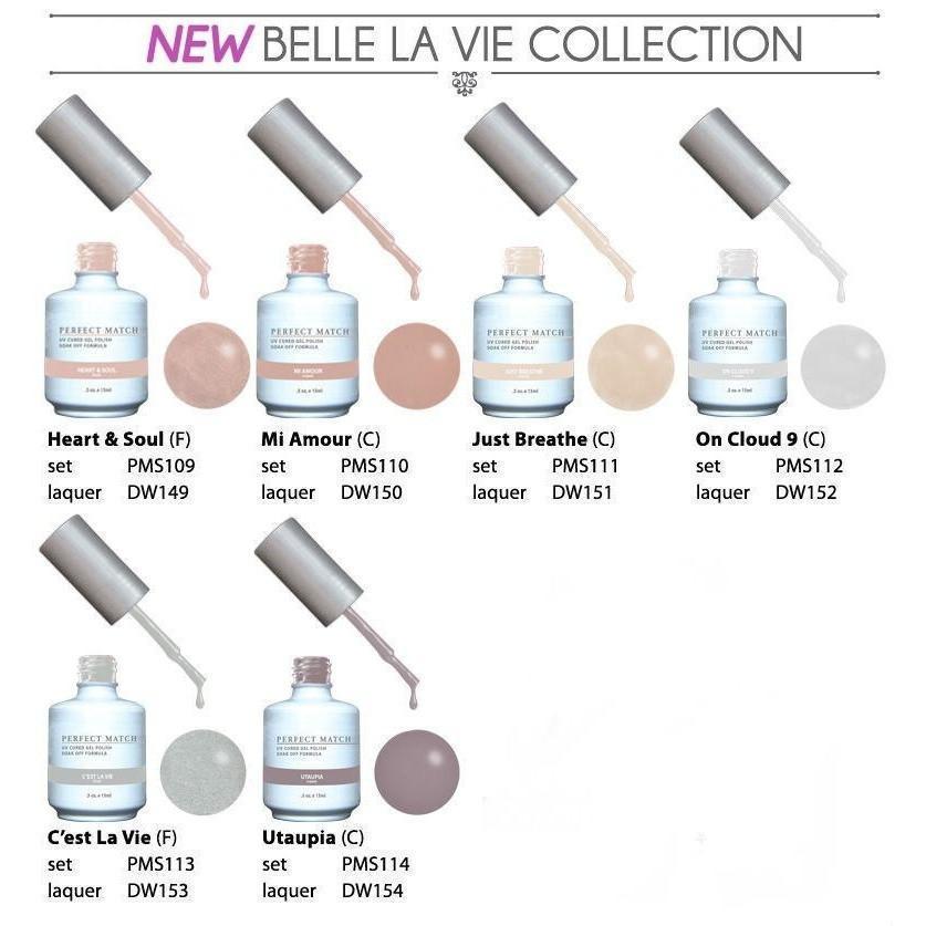 LeChat Perfect Match Gel + Matching Lacquer Bella La Vie Collection #109 - #114-Gel Nail Polish + Lacquer-Universal Nail Supplies