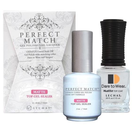 LeChat Perfect Match Gel + Matching Lacquer Matte Top Gel Sealer-Gel Nail Polish + Lacquer-Universal Nail Supplies