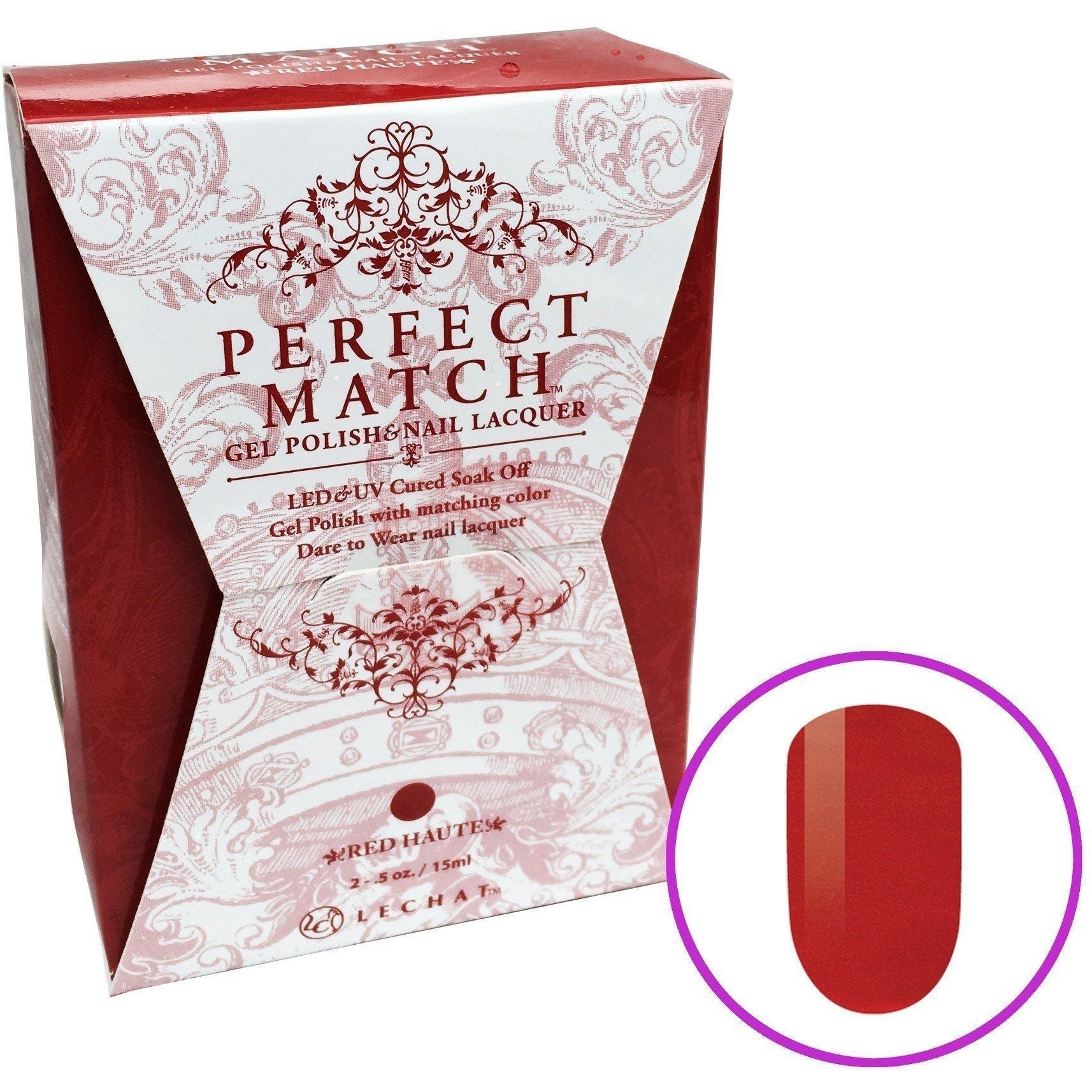 LeChat Perfect Match Gel + Matching Lacquer Red Haute #189-Gel Nail Polish + Lacquer-Universal Nail Supplies