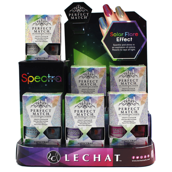 LeChat Perfect Match Gel + Matching Lacquer Spectra Collection #2 SPMS07-SPMS12-Gel Nail Polish-Universal Nail Supplies