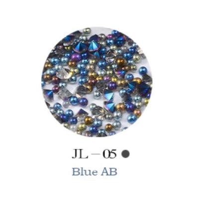 Mini Nail Art Beads - Blue AB #JL05-Nail Art-Universal Nail Supplies
