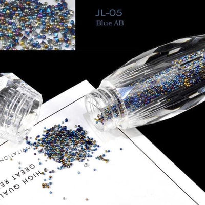 Mini Nail Art Beads - Blue AB #JL05-Nail Art-Universal Nail Supplies