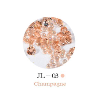 Mini Nail Art Beads - Champagne #JL03-Nail Art-Universal Nail Supplies
