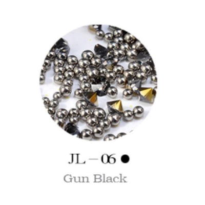 Mini Nail Art Beads - Gun Black #JL06-Nail Art-Universal Nail Supplies