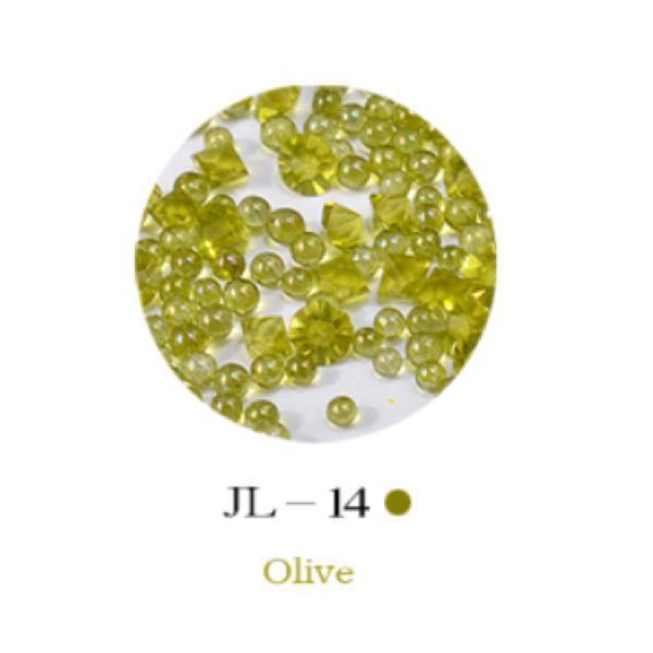 Mini Nail Art Beads - Olive #JL14-Nail Art-Universal Nail Supplies