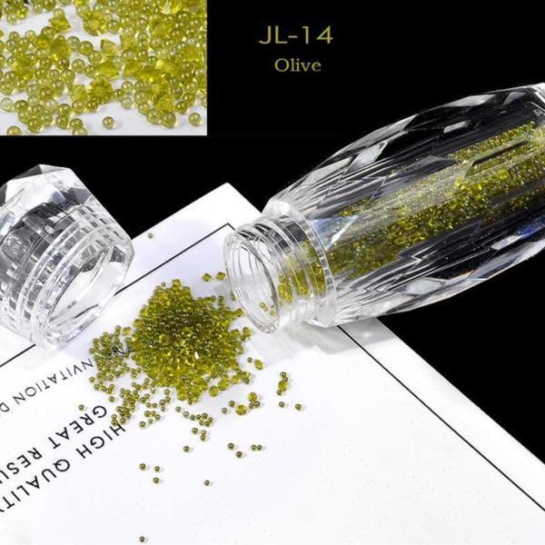 Mini Nail Art Beads - Olive #JL14-Nail Art-Universal Nail Supplies