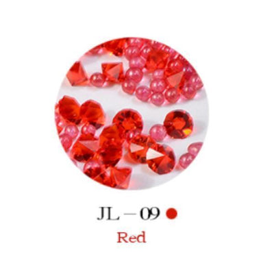 Mini Nail Art Beads - Red #JL09-Nail Art-Universal Nail Supplies