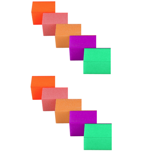 Nail Buffers 180/240 Grit 3 cm Set of 10 (Small)-Nail Files-Universal Nail Supplies