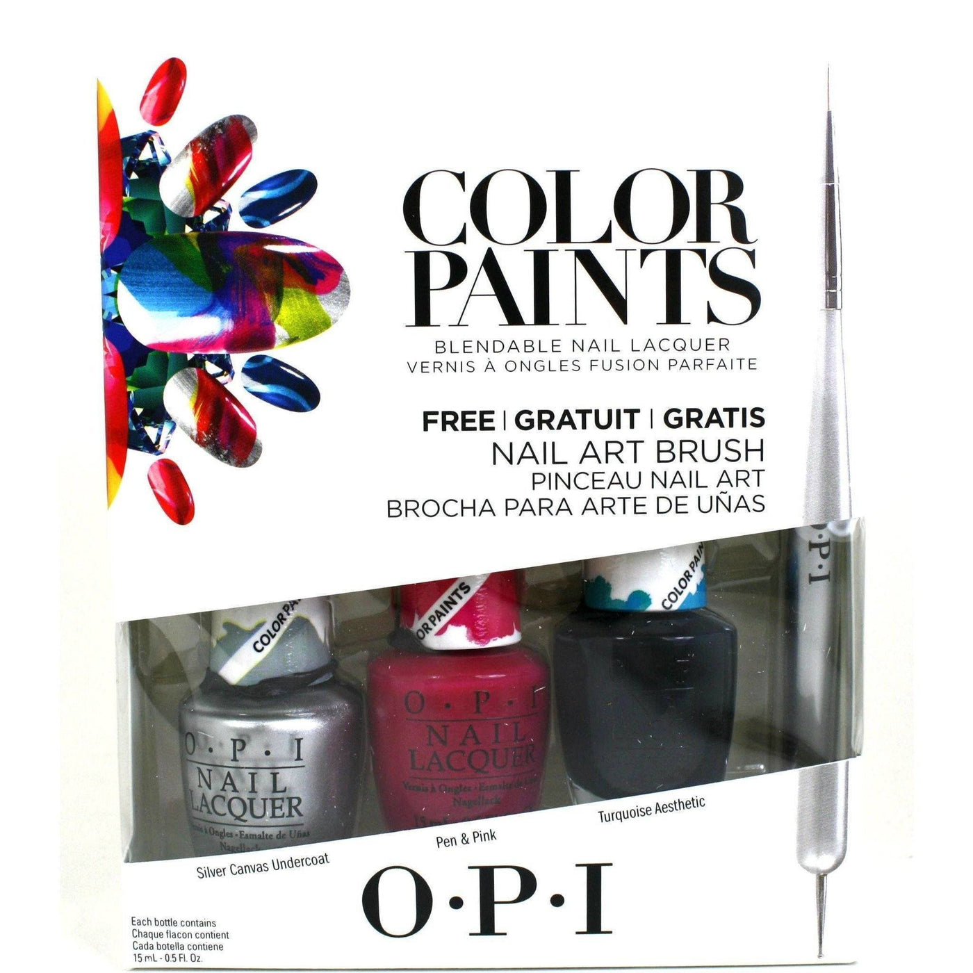 OPI Bendable Nail Lacquer Color Paints 3 Color Set 0.5 oz Each