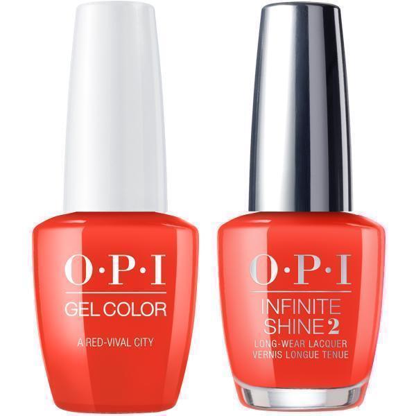 OPI GelColor A Red-Vival City #L22 + Infinite Shine #L22