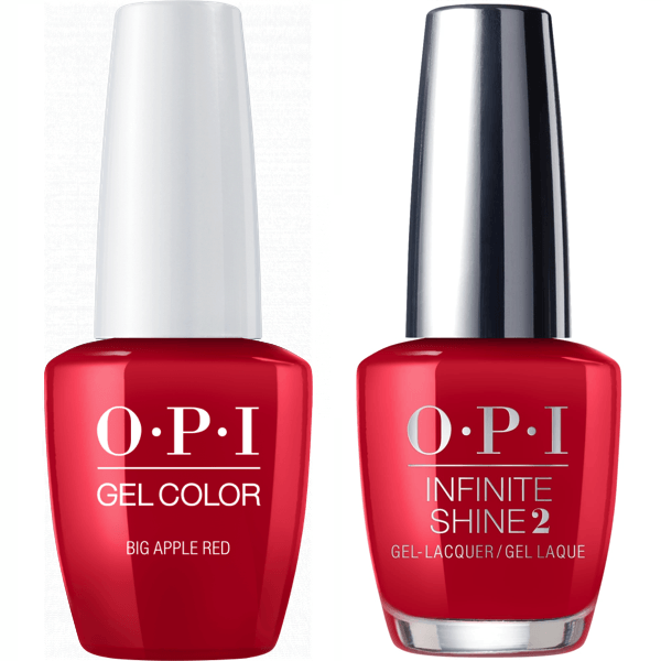 OPI GelColor Big Apple Red #N25 + Infinite Shine #N25-Gel Nail Polish + Lacquer-Universal Nail Supplies