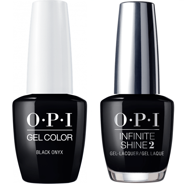 OPI GelColor Black Onyx #T02 + Infinite Shine #T02-Gel Nail Polish + Lacquer-Universal Nail Supplies
