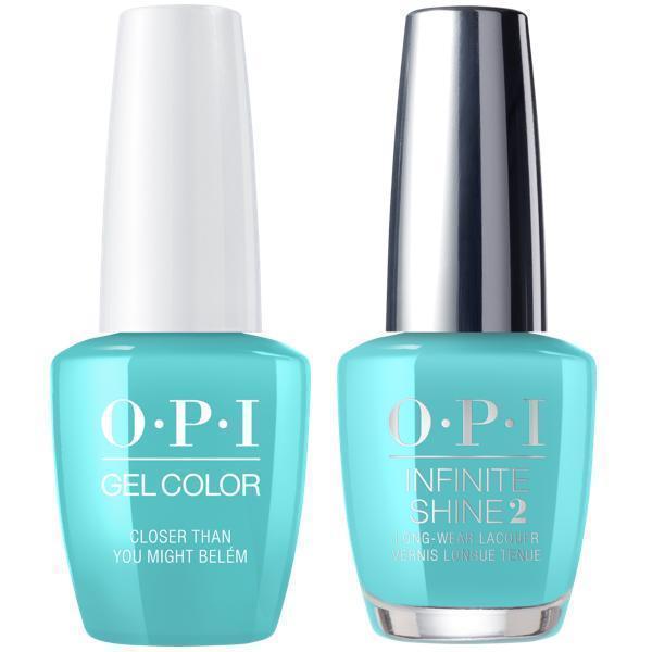 OPI GelColor Closer Than You Might Belém #L24 + Infinite Shine #L24