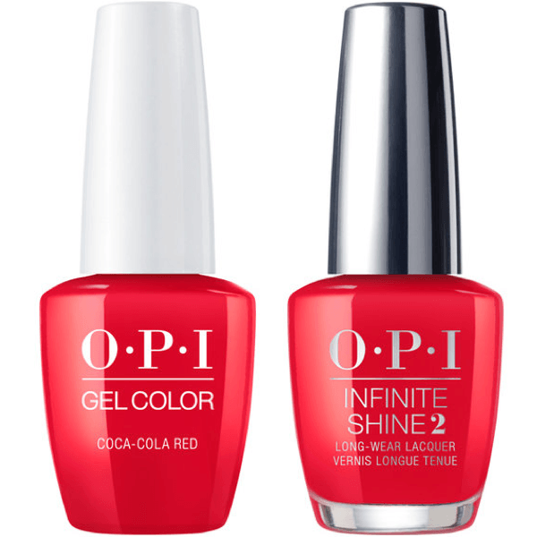 OPI GelColor Coca-Cola® Red #C13 + Infinite Shine #C13-Gel Nail Polish + Lacquer-Universal Nail Supplies