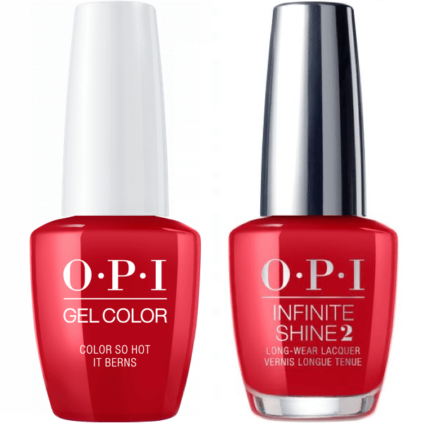 OPI GelColor Color So Hot It Berns #Z13 + Infinite Shine #Z13-Gel Nail Polish + Lacquer-Universal Nail Supplies